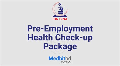 pre employment health check up package